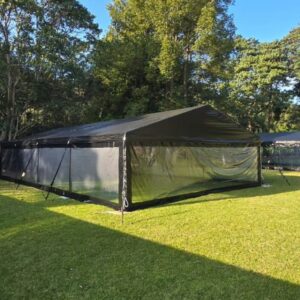 9m x 15m Black Roof with Clear Sides Frame Tent for Sale